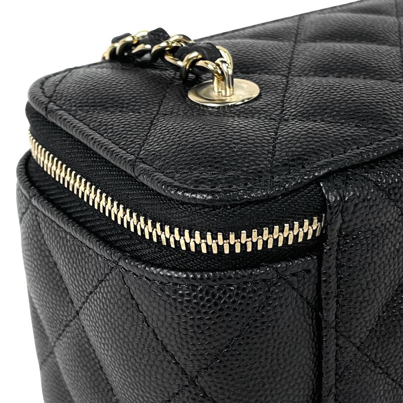 Chanel Coco Mark Chain Shoulder Bag Matelasse Small Vanity Shoulder Bag Caviar
