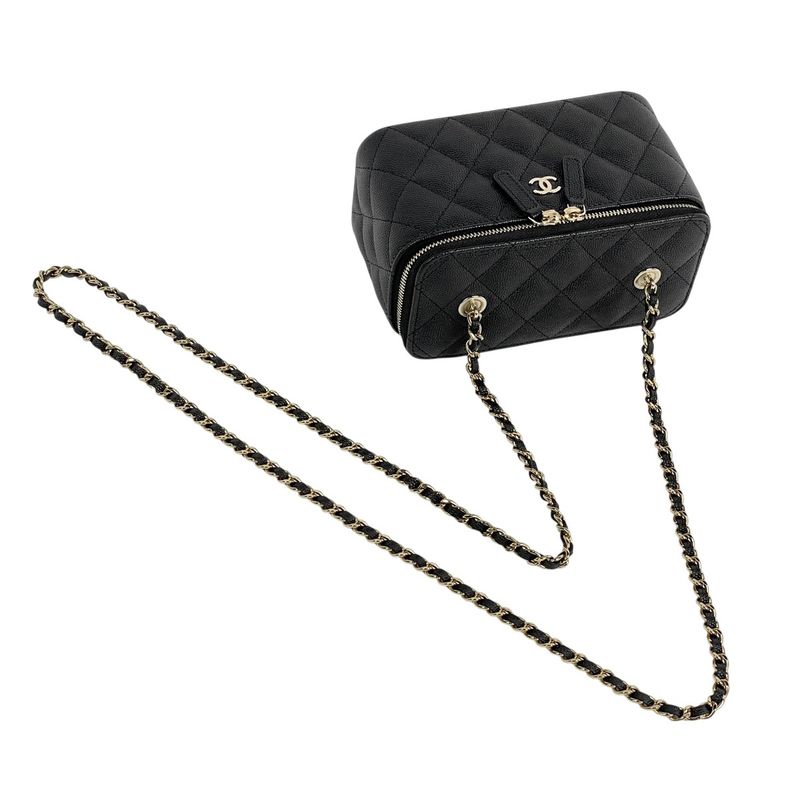 Chanel Coco Mark Chain Shoulder Bag Matelasse Small Vanity Shoulder Bag Caviar