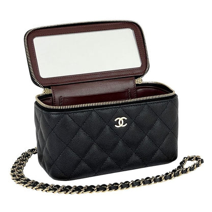 Chanel Coco Mark Chain Shoulder Bag Matelasse Small Vanity Shoulder Bag Caviar