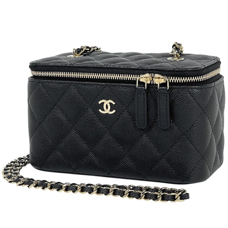 Chanel Coco Mark Chain Shoulder Bag Matelasse Small Vanity Shoulder Bag Caviar