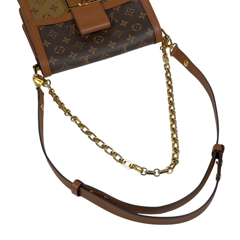 Louis Vuitton Dauphine MM 2way Shoulder Bag Monogram Reverse Brown M44391 Women