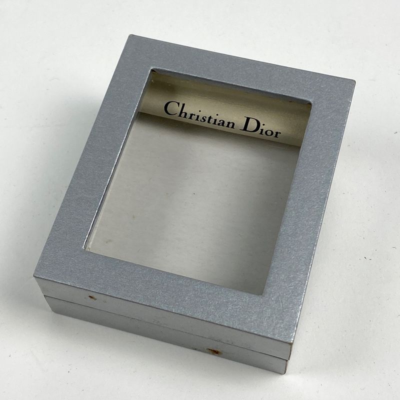 Christian Dior Logo Rhinestone Necklace CD Necklace GP Gold Women