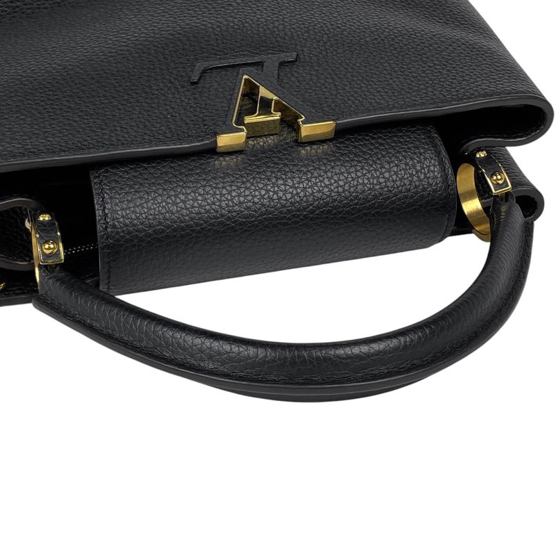 Louis Vuitton Capucines MM 2way Shoulder Bag Handbag Taurillon Noir Black