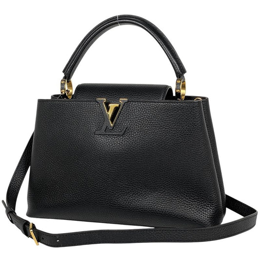 Louis Vuitton Capucines MM 2way Shoulder Bag Handbag Taurillon Noir Black