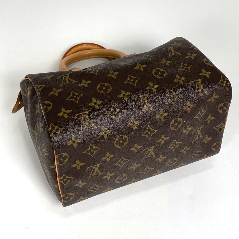 Louis Vuitton Speedy 25 Boston Bag Commuter Handbag Monogram Brown M41528 Women