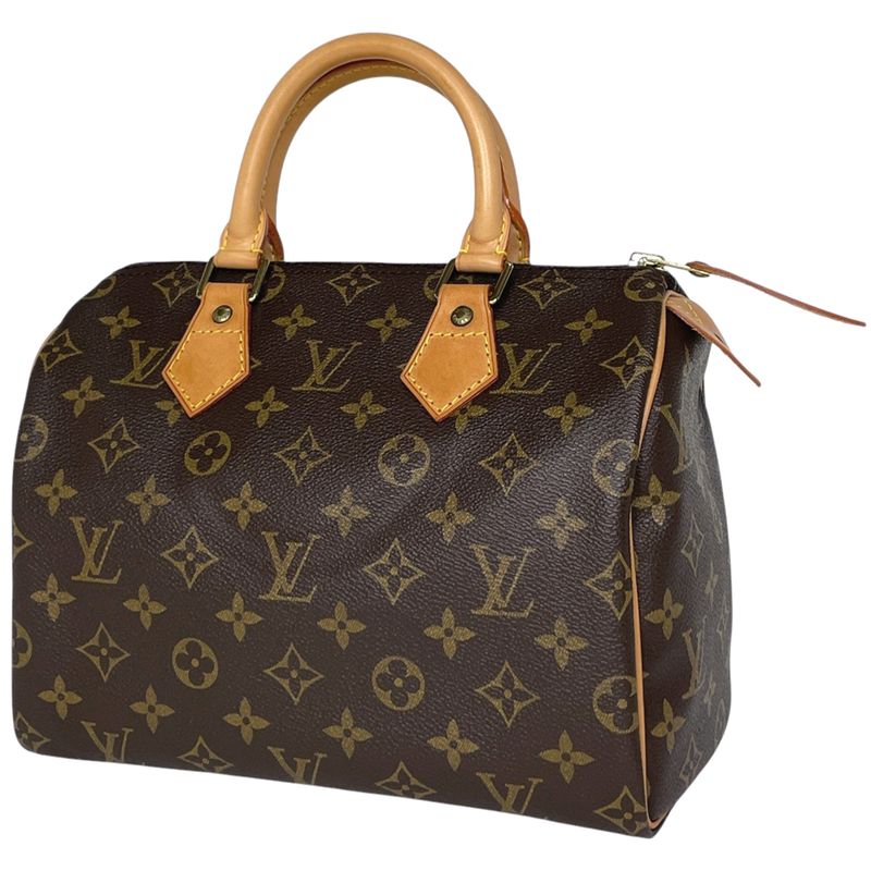 Louis Vuitton Speedy 25 Boston Bag Commuter Handbag Monogram Brown M41528 Women