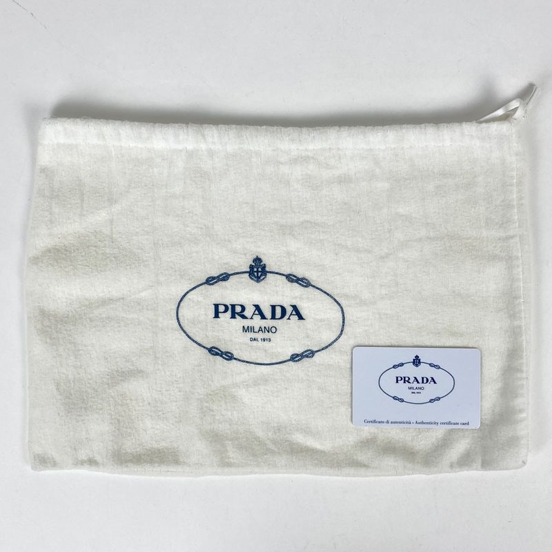 Prada Diagram Chain Shoulder Bag Logo Shoulder Bag Leather Nero (Black) 1bh083