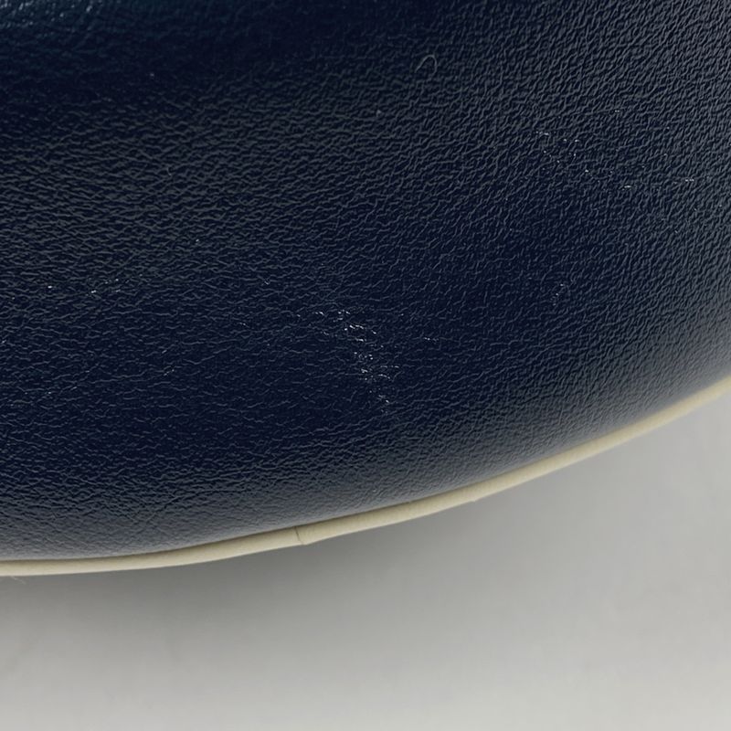 Gucci Ggmarmont Chain Shoulder Bag Round Mini Shoulder Bag Leather Navy 550154