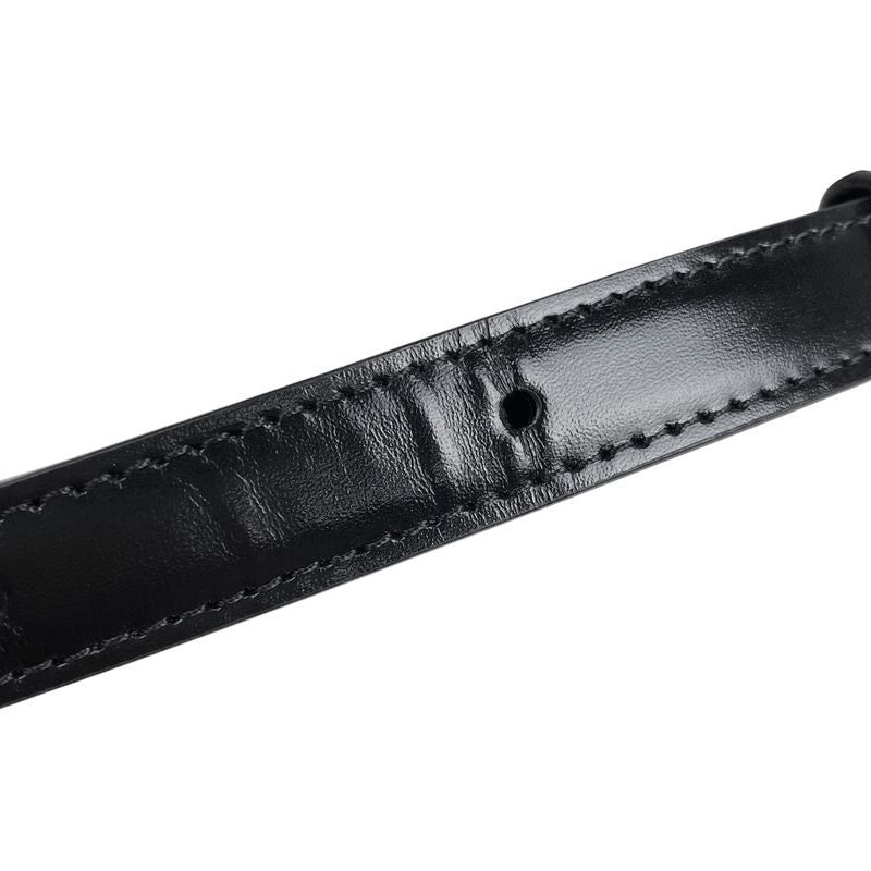 Celine Teen Triomphe Bag Logo Shoulder Bag Leather Black Women