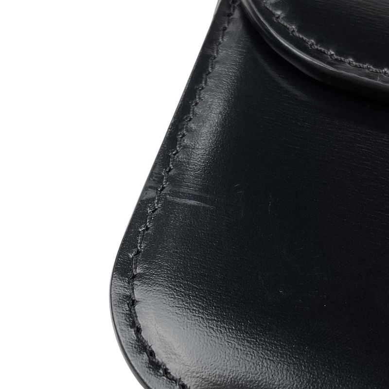 Celine Teen Triomphe Bag Logo Shoulder Bag Leather Black Women