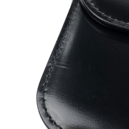 Celine Teen Triomphe Bag Logo Shoulder Bag Leather Black Women