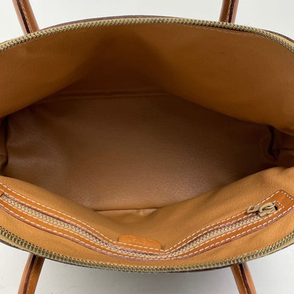 Celine Macadam Pattern Handbag 2way Shoulder Bag Handbag Leather Brown Women