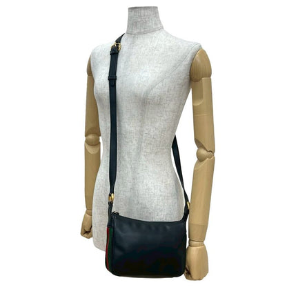 Gucci Vintage Sherry Line Leather Shoulder Bag
