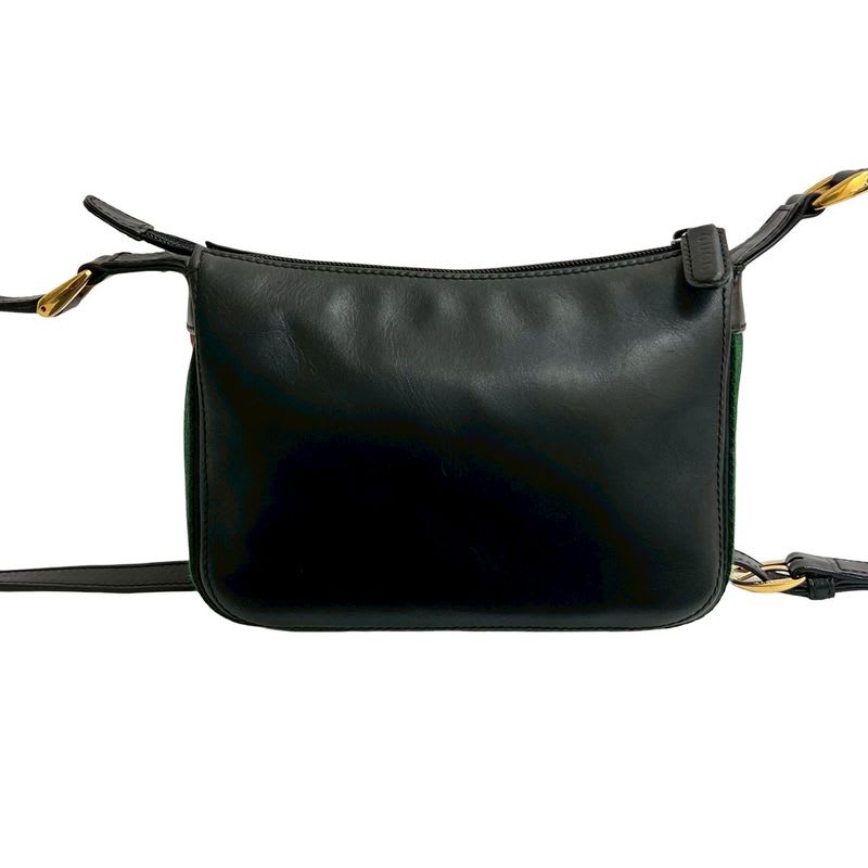 Gucci Vintage Sherry Line Leather Shoulder Bag