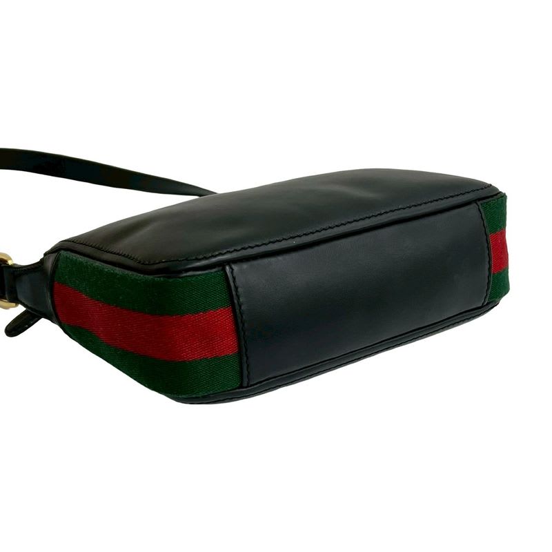 Gucci Vintage Sherry Line Leather Shoulder Bag