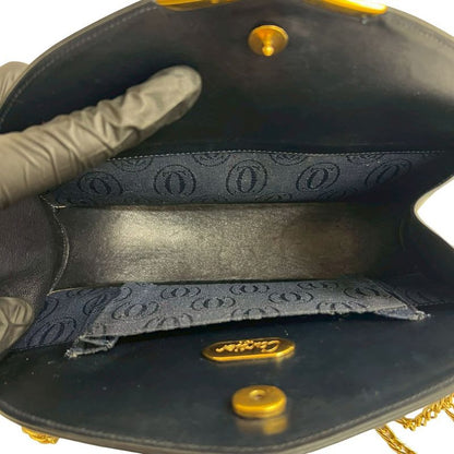 Cartier Vintage Sapphire Line Leather Chain Mini Shoulder Bag
