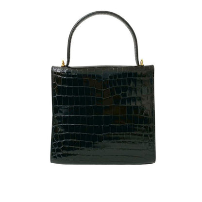 Celine Vintage Double Circle Logo Hardware Leather 2-Way Handbag