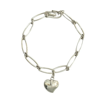 Tiffany & Co Curved Heart Silver 925 Chain Bracelet