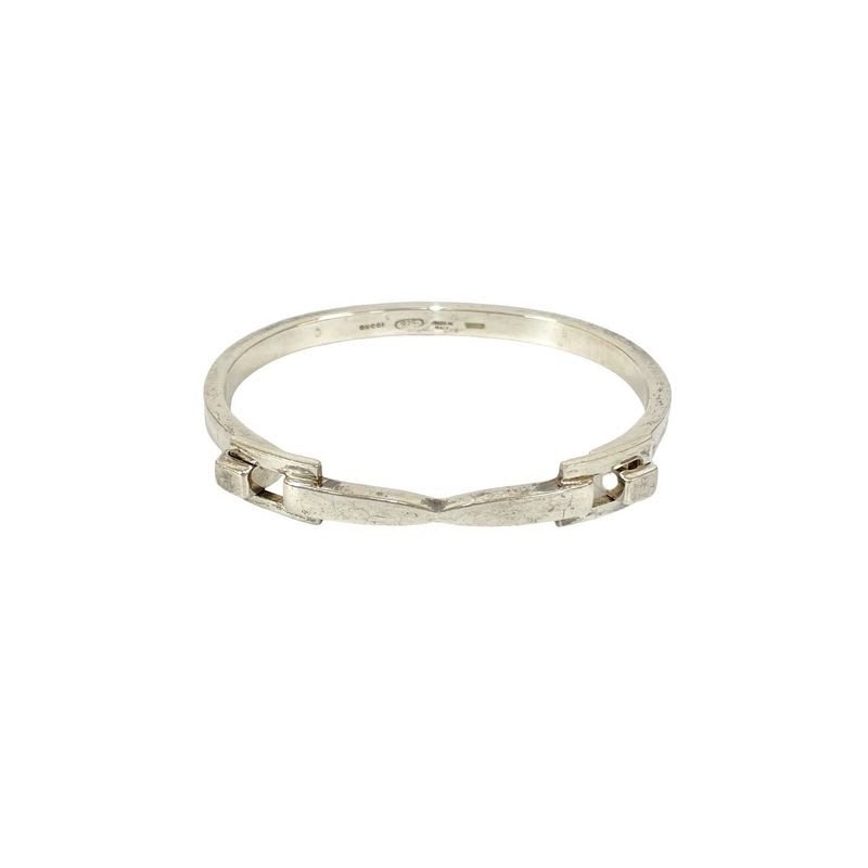 Gucci Horsebit Belt Motif Bangle Silver 925 Bracelet Accessories