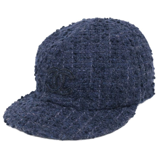 Chanel 22aw Aa8562 Coco Mark Tweed Cap M
