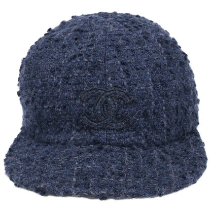 Chanel 22aw Aa8562 Coco Mark Tweed Cap M