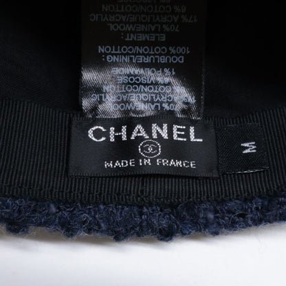 Chanel 22aw Aa8562 Coco Mark Tweed Cap M