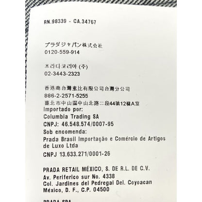 Prada Indigo Gebx81 Leather Cut Replacement Denim Jacket 48