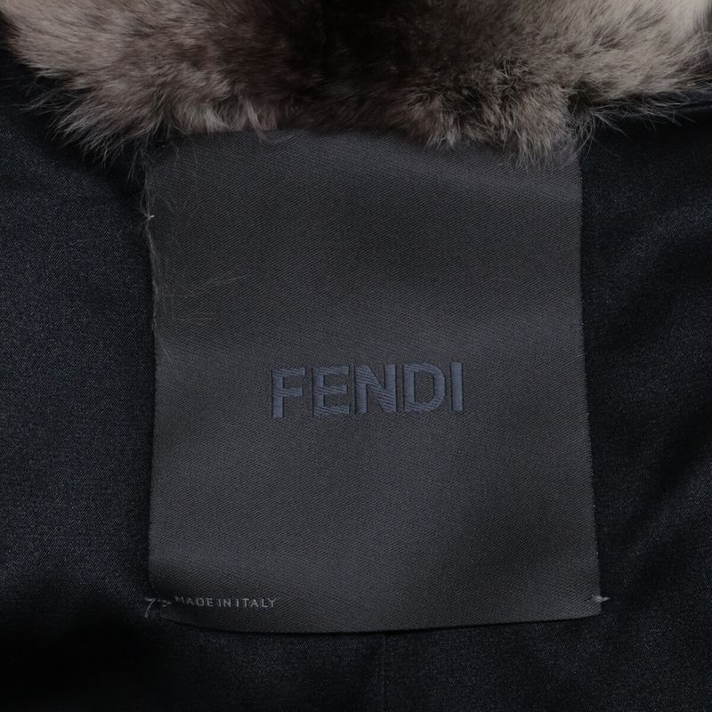 Fendi Real Fur Coat with Chinchilla Switch 42