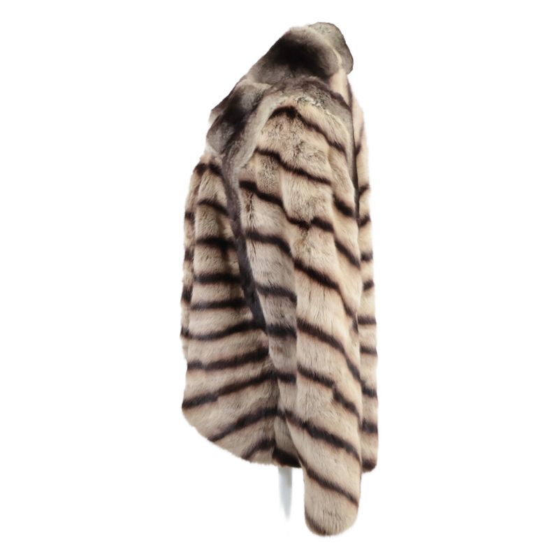 Fendi Real Fur Coat with Chinchilla Switch 42