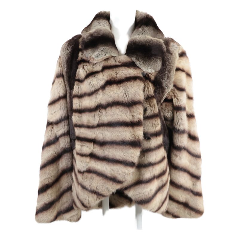 Fendi Real Fur Coat with Chinchilla Switch 42