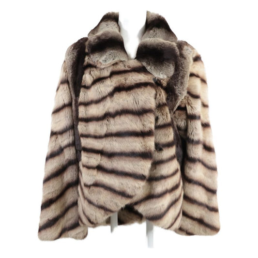 Fendi Real Fur Coat with Chinchilla Switch 42