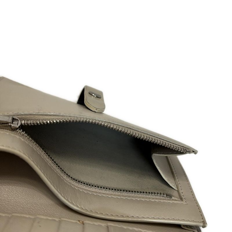 Celine Bifold Wallet Medium Strap Wallet Black and Beige Leather