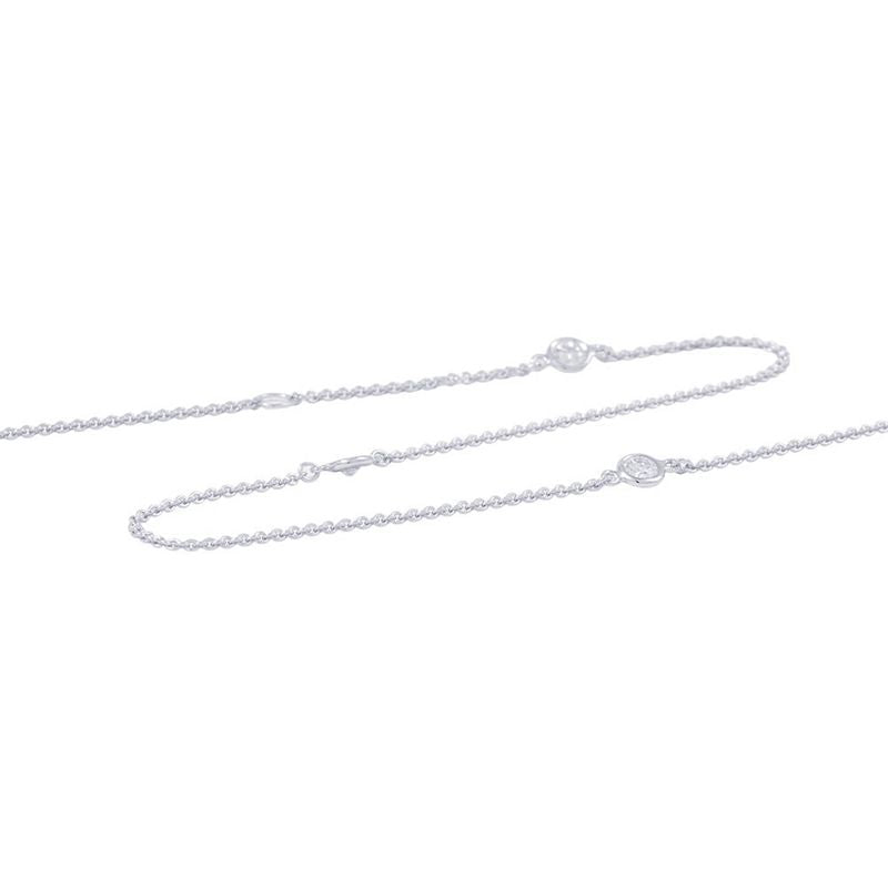 Tiffany & Co. Necklace Diamond Long Total 18K White