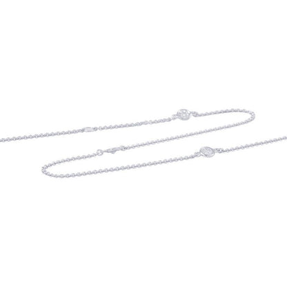 Tiffany & Co. Necklace Diamond Long Total 18K White