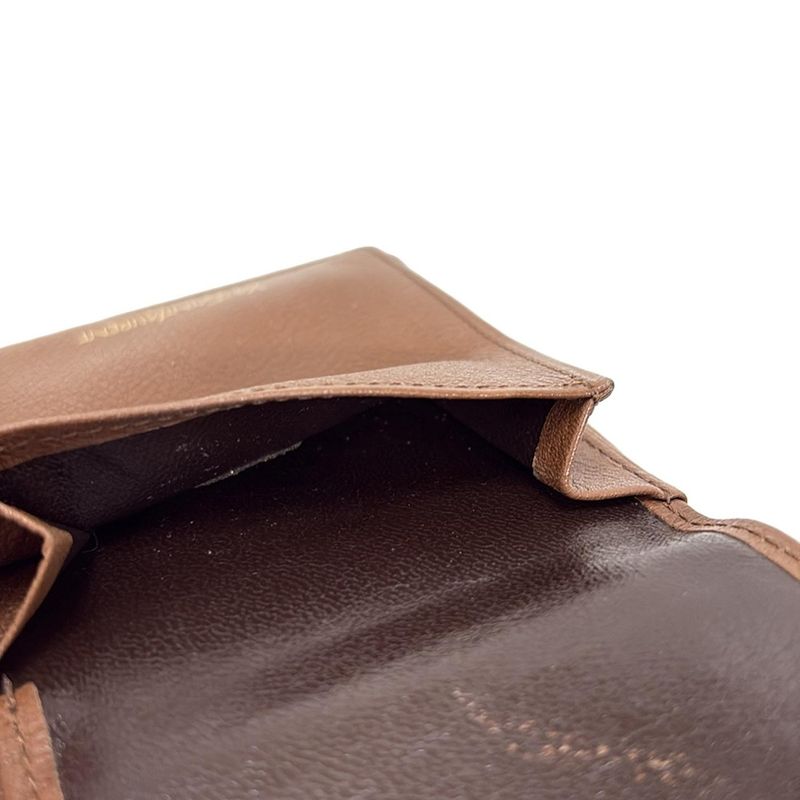 Yves Saint Laurent Bifold Wallet - Dark Brown Leather