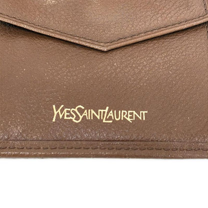 Yves Saint Laurent Bifold Wallet - Dark Brown Leather