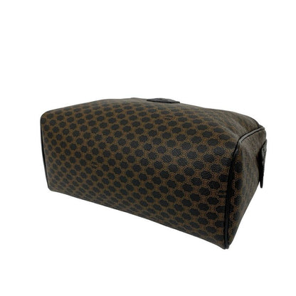 Celine Vintage Macadam Blason Logo Pattern Leather Handbag Mini