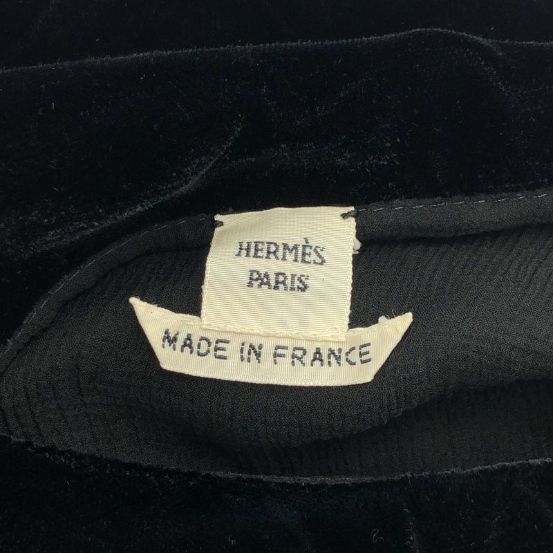 Hermes Velvet Dress Black 42