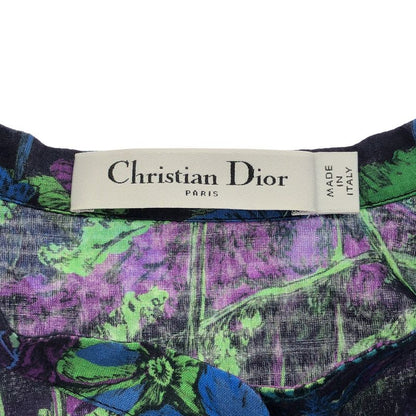 Christian Dior 23aw Toile de Jouy Sheer Long Shirt 341b54a3798 Navy F38
