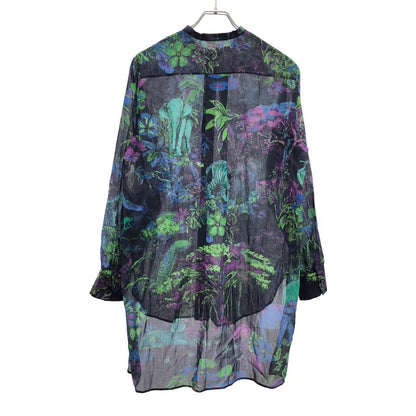 Christian Dior 23aw Toile de Jouy Sheer Long Shirt 341b54a3798 Navy F38