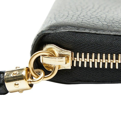 Gucci Soho Interlocking G Round Zipper Coin Case 598209 Black Leather Ladies