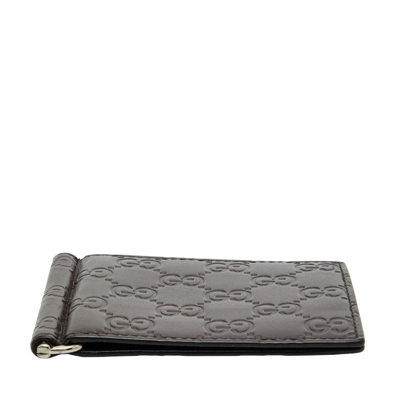 Gucci Guccissima Fold Wallet Money Clip 170580 Brown Leather Men's Gucci