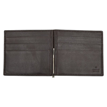 Gucci Guccissima Fold Wallet Money Clip 170580 Brown Leather Men's Gucci