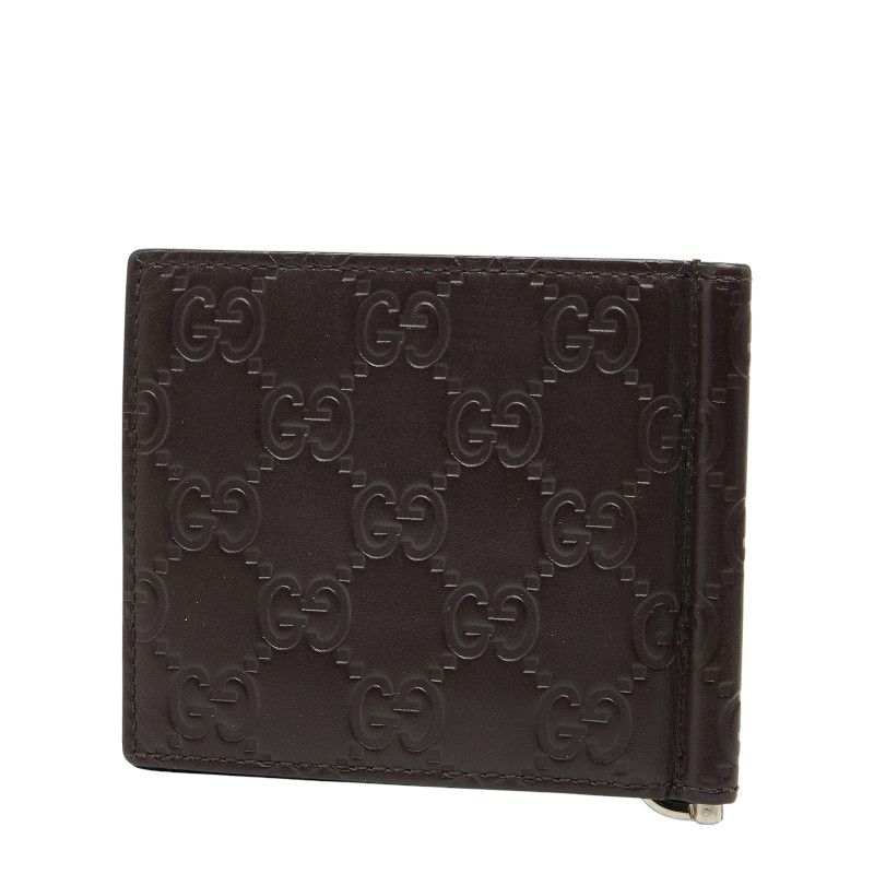 Gucci Guccissima Fold Wallet Money Clip 170580 Brown Leather Men's Gucci