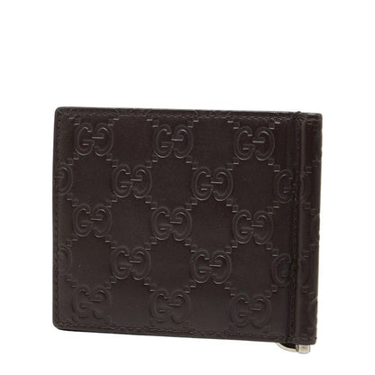 Gucci Guccissima Fold Wallet Money Clip 170580 Brown Leather Men's Gucci