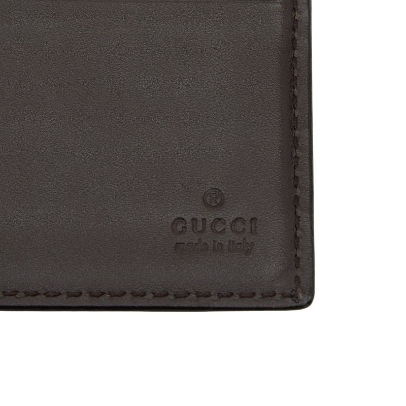 Gucci Guccissima Fold Wallet Money Clip 170580 Brown Leather Men's Gucci