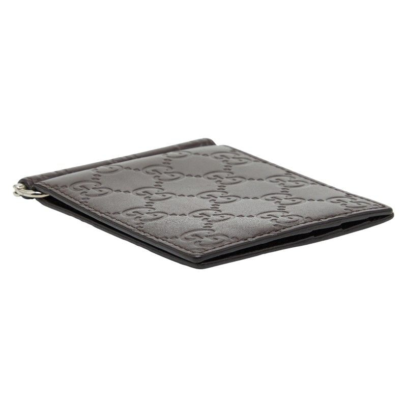 Gucci Guccissima Fold Wallet Money Clip 170580 Brown Leather Men's Gucci
