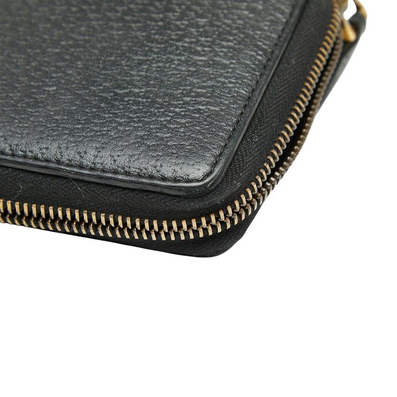 Gucci Ggmarmont Round Zipper Long Wallet 428736 Black Leather Ladies Gucci