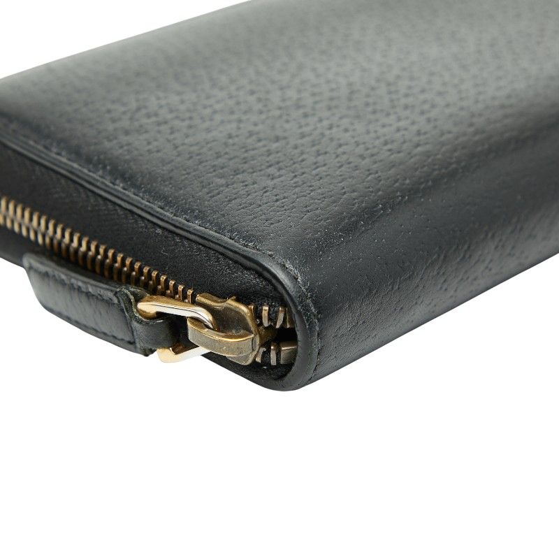 Gucci Ggmarmont Round Zipper Long Wallet 428736 Black Leather Ladies Gucci