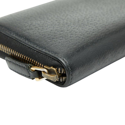 Gucci Ggmarmont Round Zipper Long Wallet 428736 Black Leather Ladies Gucci